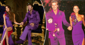 David dhe Victoria Beckham rikrijojnë veshjet e tyre të famshme të dasmës, të cilat ishin ngjyrë vjollcë david-dhe-victoria-beckham-rikrijojne-veshjet-e-tyre-te-famshme-te-dasmes,-te-cilat-ishin-ngjyre-vjollce
