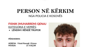 Policia shpall në kërkim një 21-vjeçar nga Prizreni policia-shpall-ne-kerkim-nje-21-vjecar-nga-prizreni