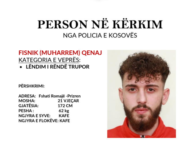 policia-shpall-ne-kerkim-nje-21-vjecar-nga-prizreni